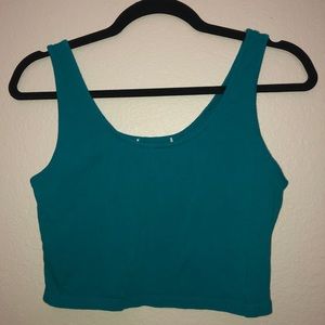 Teal Crop Tank Top